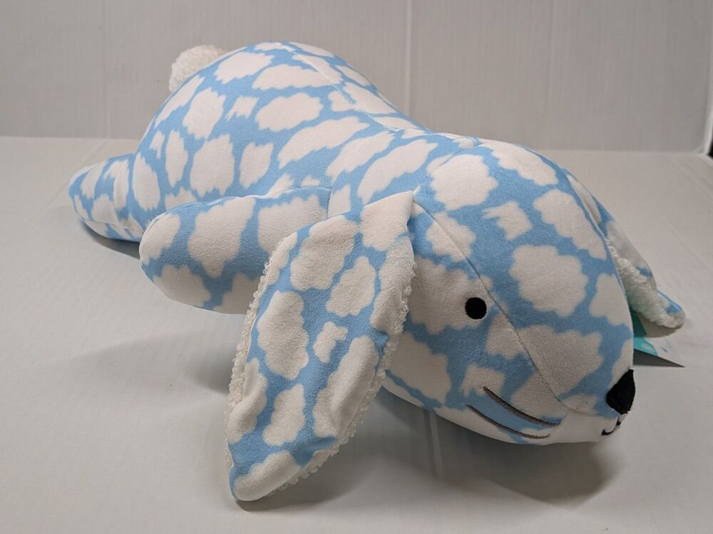 Pillowfort Weighted Bunny Rabbit Blue White Clouds